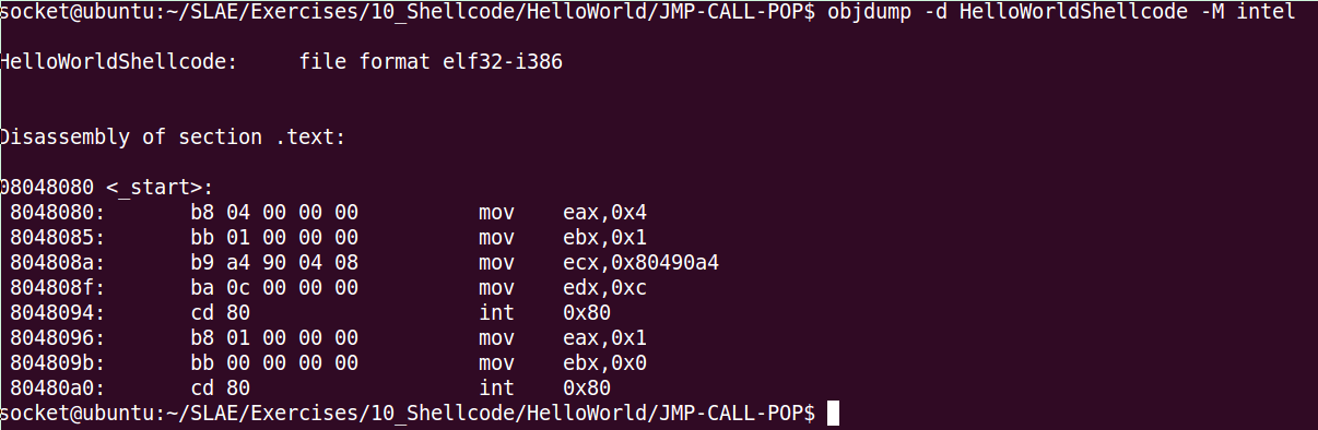 Shellcoding Linux x86 JMP-CALL-POP technique (1/3) | Happy Hacking!